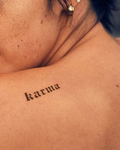 Karma Gothic Letters – 2-week tattoo