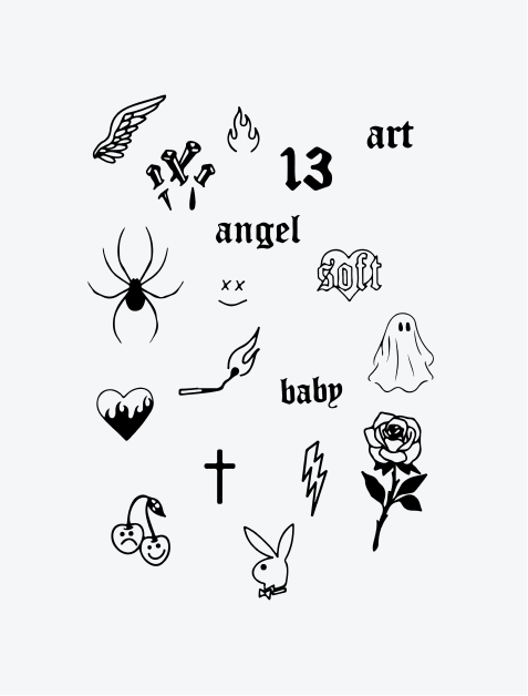 Modern Shit Bundle(18 Tattoos)